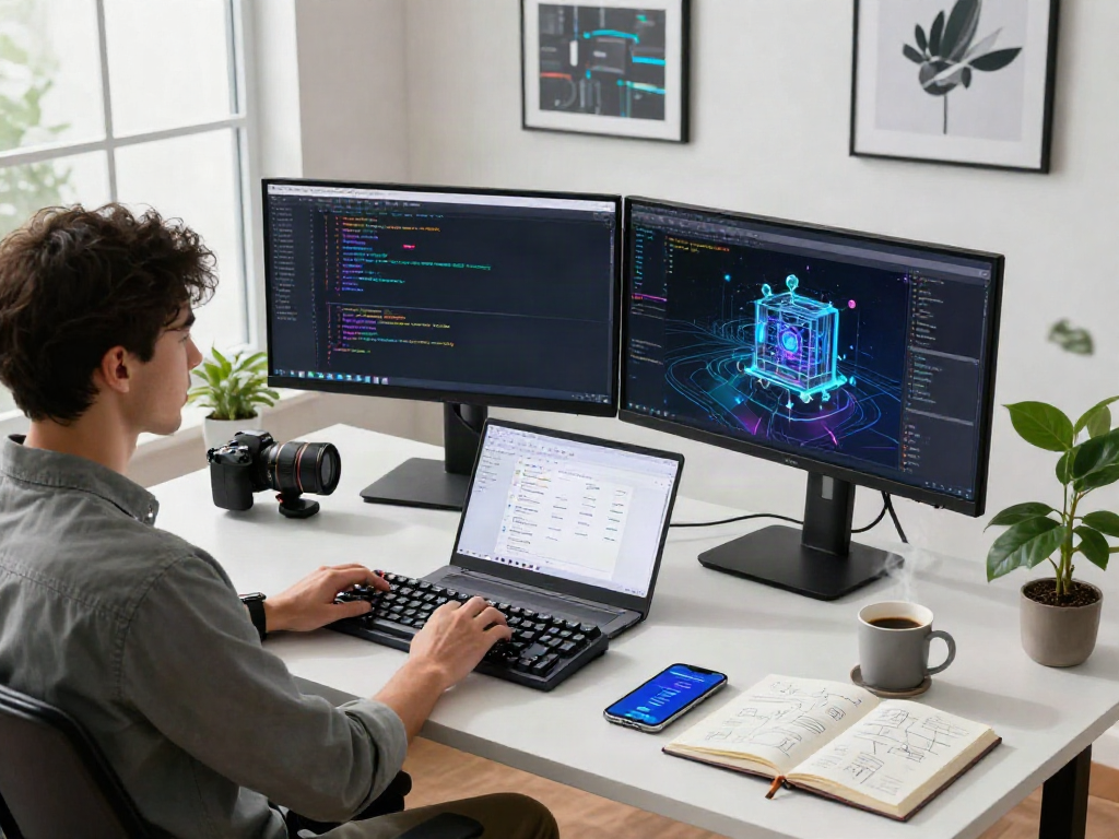 Dynamic AI development workspace with a focus on crushon ai technology and collaboration tools