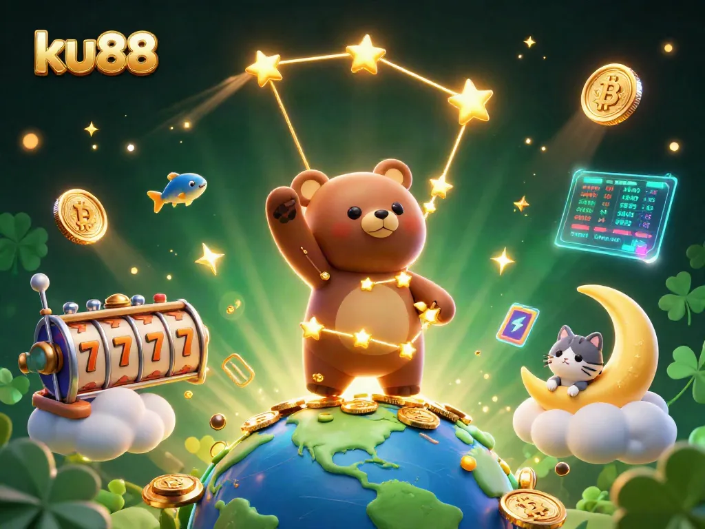 Engage with ku88's exciting gaming world featuring vivid elements of slots and crypto luck.