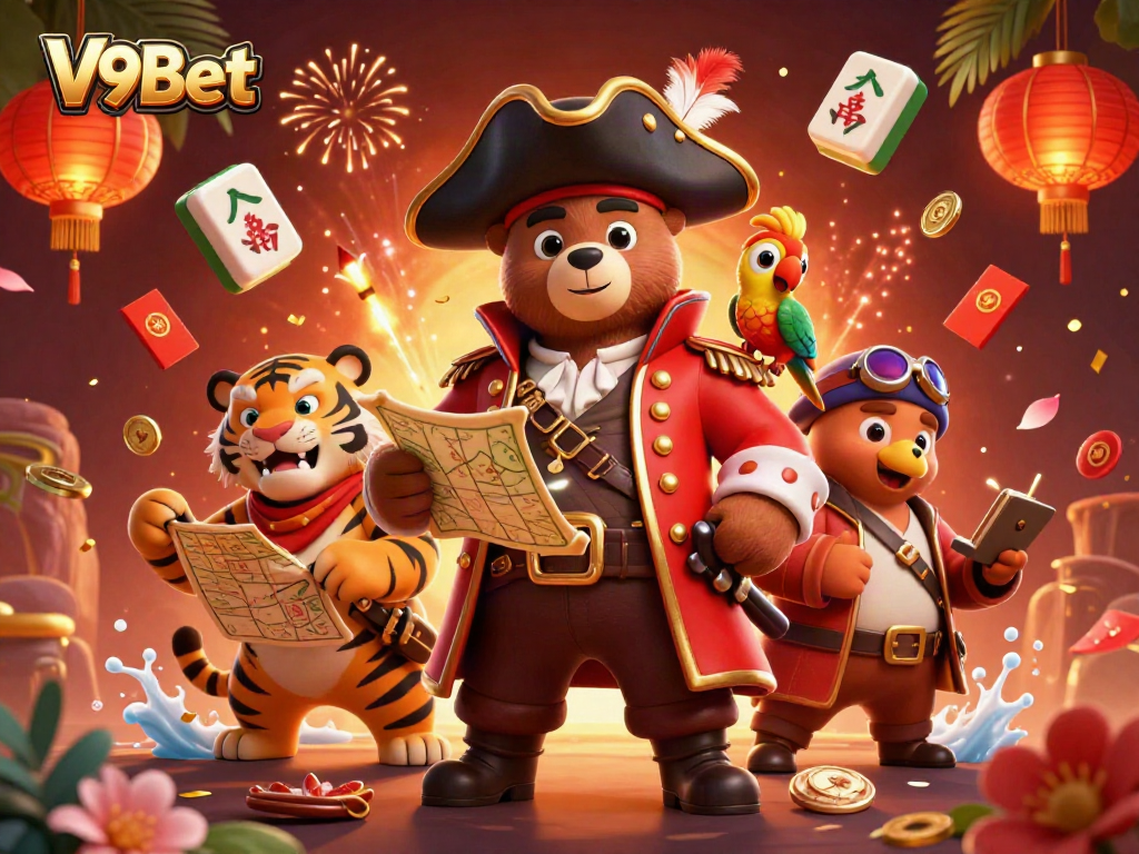 Experience thrilling gameplay at V9Bet with vibrant characters and rich casino elements.